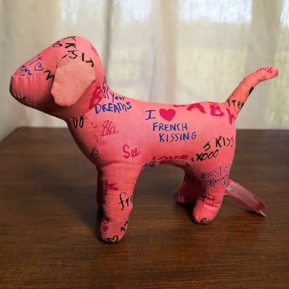 Victoria secret Pink Y2K 2000s 8" Plush dog lot bundle of 3 Vinyl polkadot 86 - Picture 9 of 10